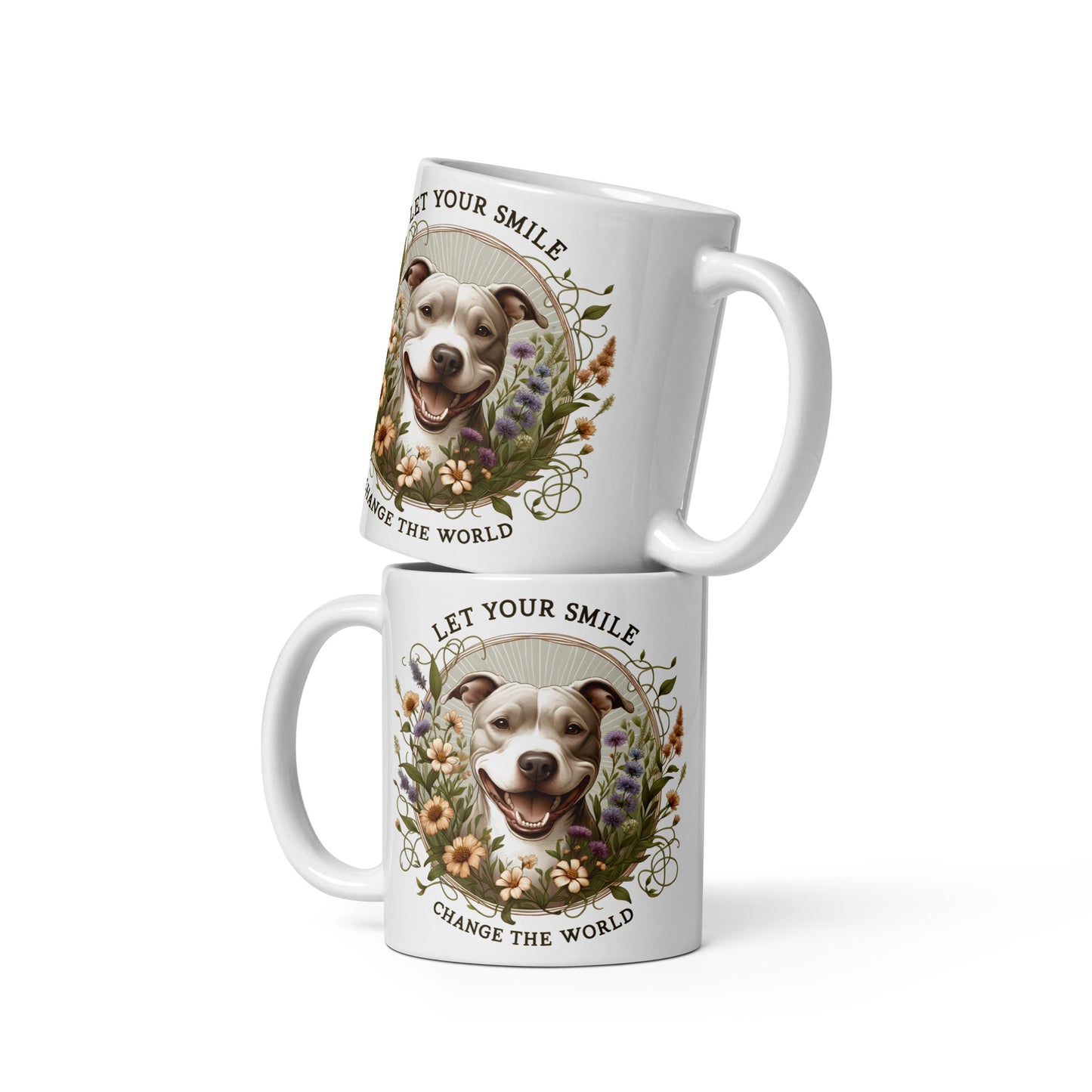 Pit Bull Mug "Let Your Smile Change The World" - Pittie Choy