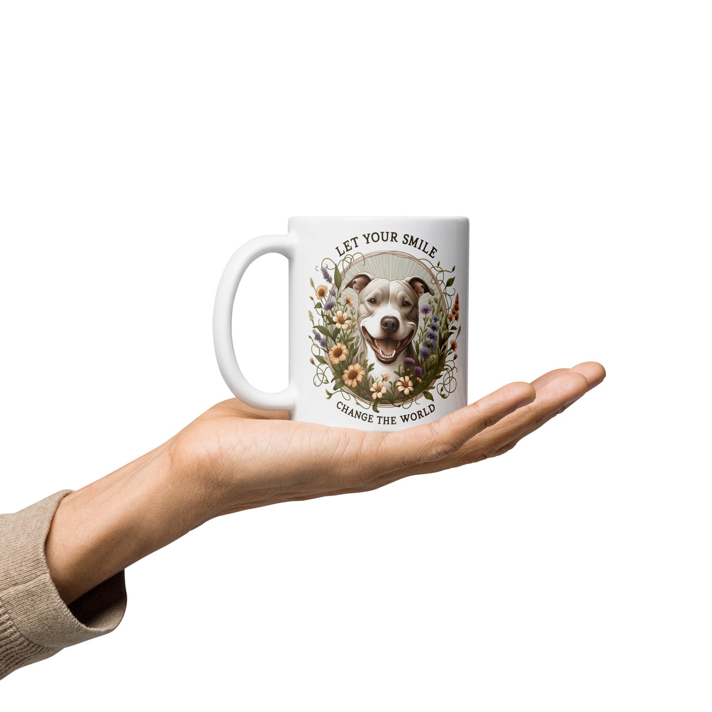 Pit Bull Mug "Let Your Smile Change The World" - Pittie Choy