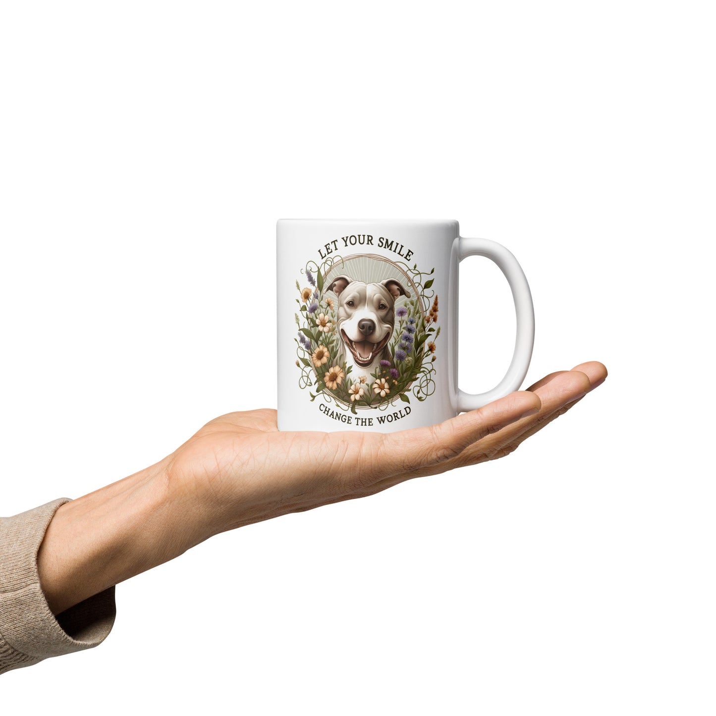 Pit Bull Mug "Let Your Smile Change The World" - Pittie Choy