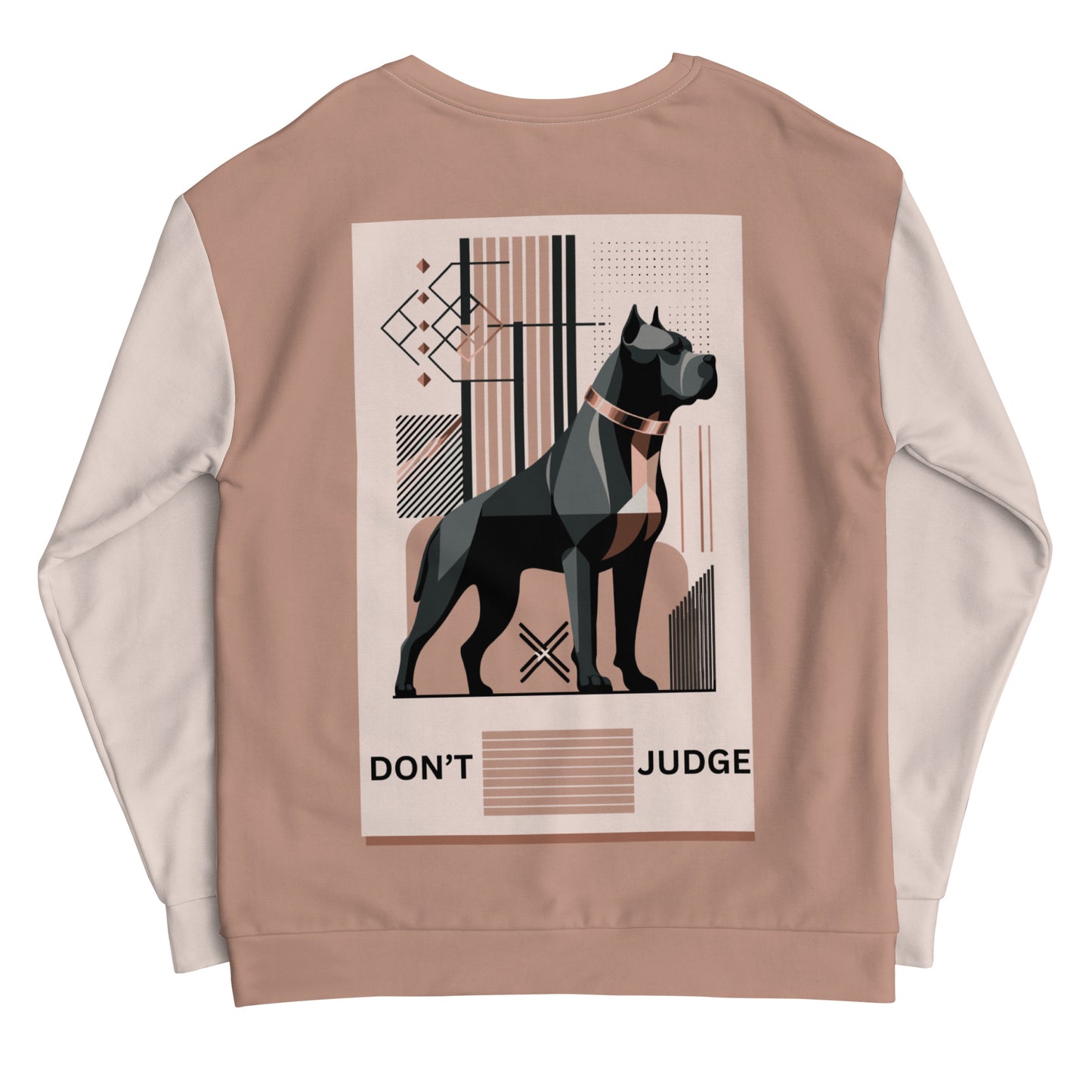 "Elegance Unleashed" - Women's "DON'T JUDGE" Pit Bull Sweatshirt - Pittie Choy