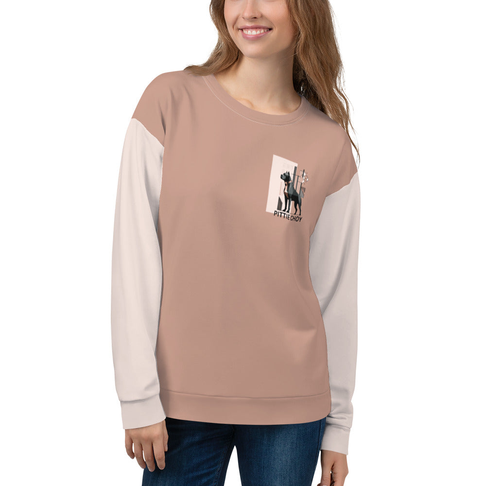 "Elegance Unleashed" - Women's "DON'T JUDGE" Pit Bull Sweatshirt - Pittie Choy