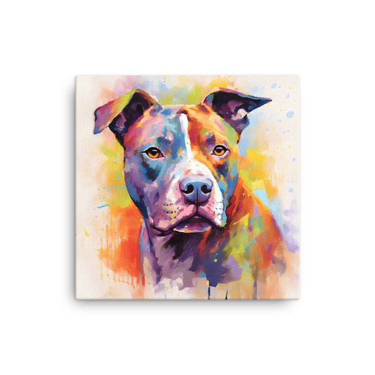 "Essence of Elegance" Pitbull Canvas Art Print - Pittie Choy