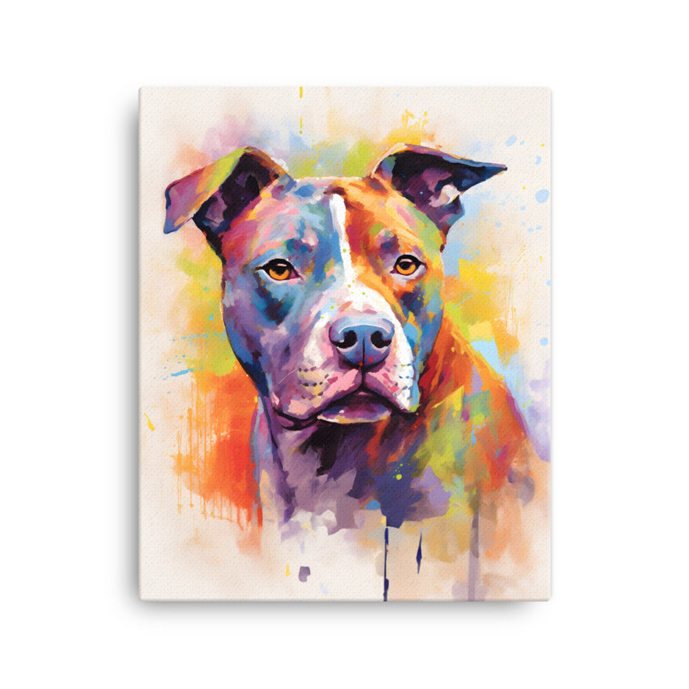"Essence of Elegance" Pitbull Canvas Art Print - Pittie Choy