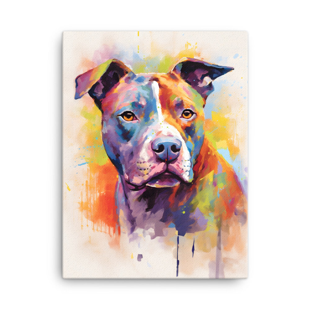 "Essence of Elegance" Pitbull Canvas Art Print - Pittie Choy