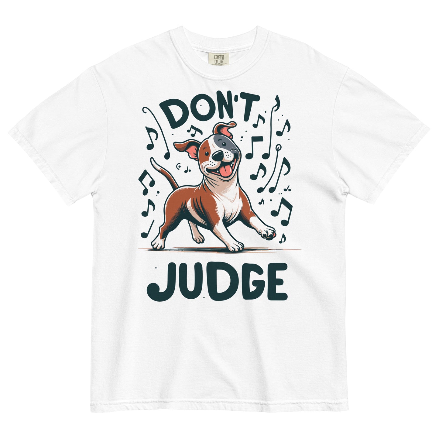 Don't Judge Playful Melody Pitbull Unisex T-Shirt - Pittie Choy