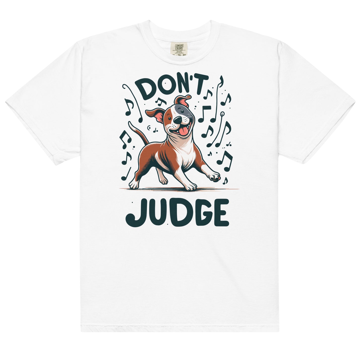 Don't Judge Playful Melody Pitbull Unisex T-Shirt - Pittie Choy