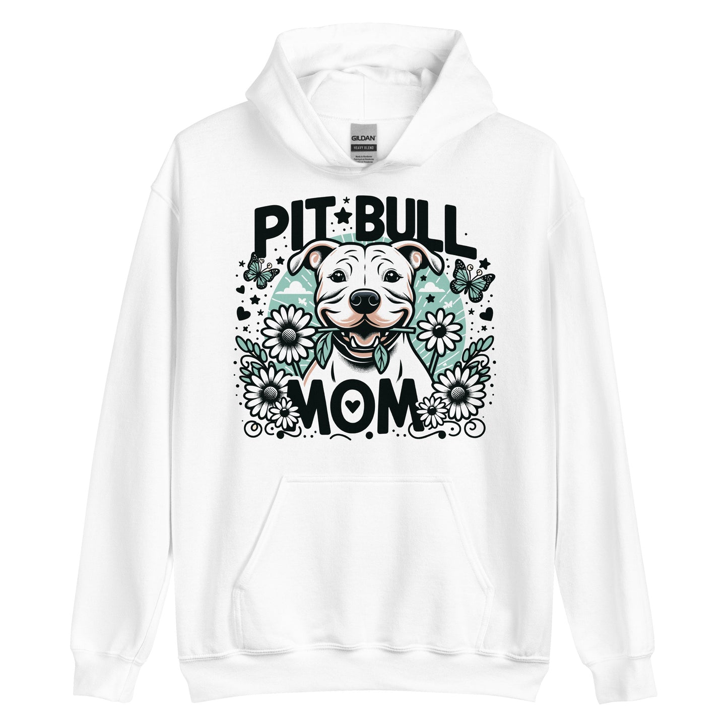 Pitbull Mom Floral Women's Hoodie - Pittie Choy