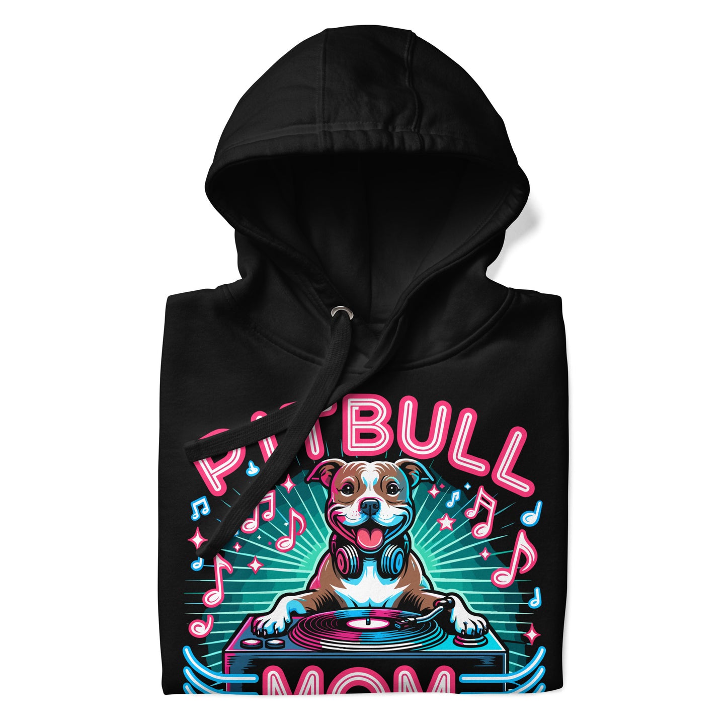 "Groove Paws" - Neon Pitbull Mom Hoodie - Pittie Choy