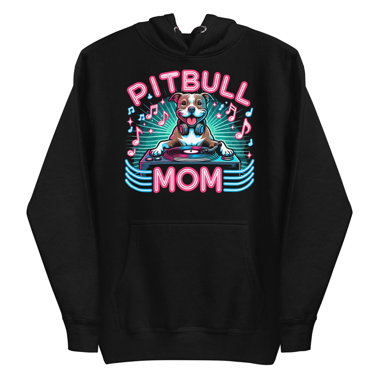 "Groove Paws" - Neon Pitbull Mom Hoodie - Pittie Choy