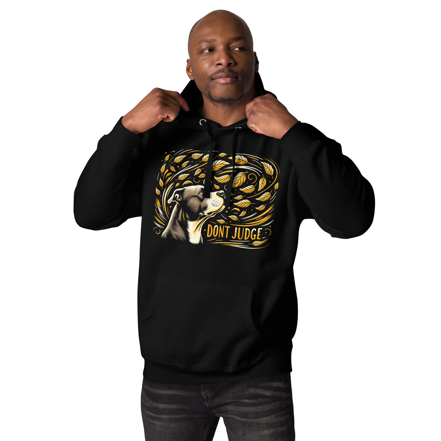 "Golden Whirlwind" - Don't Judge Pitbull Hoodie - Pittie Choy