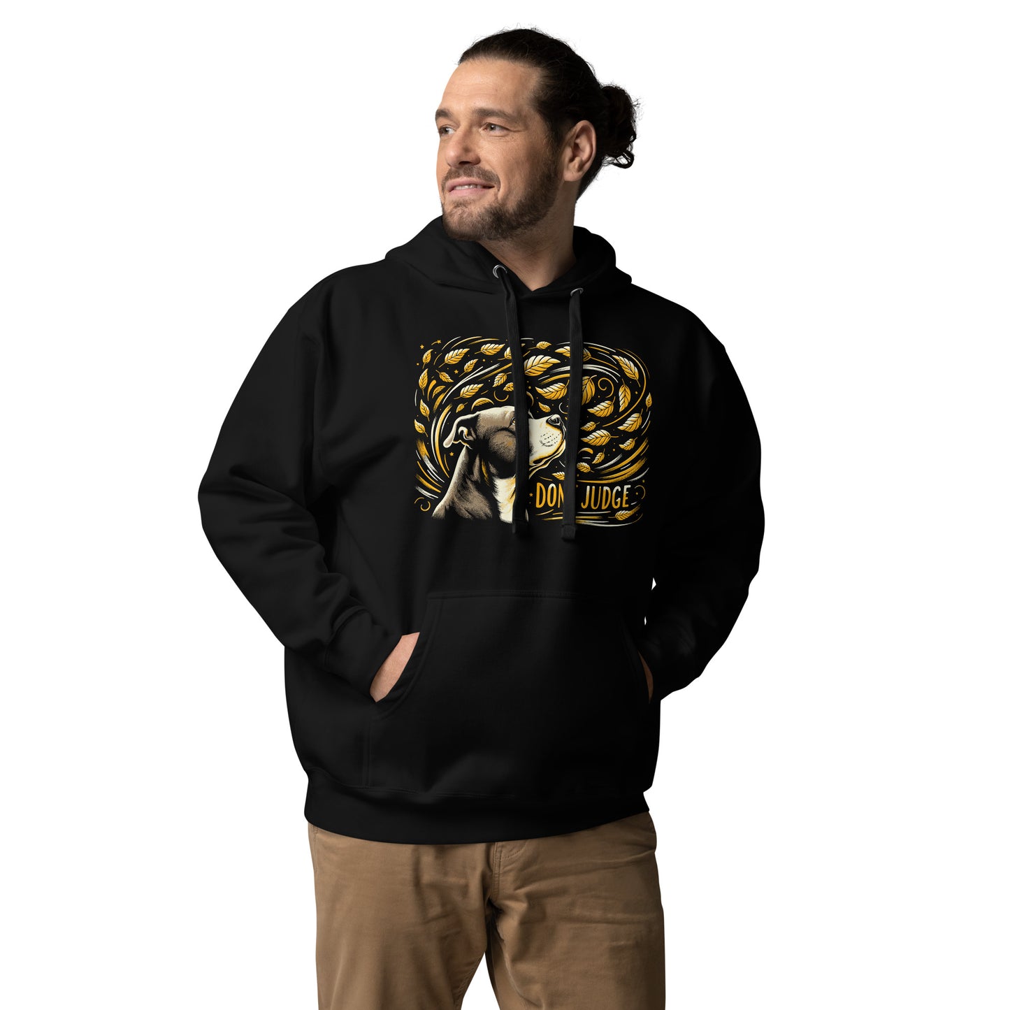 "Golden Whirlwind" - Don't Judge Pitbull Hoodie - Pittie Choy