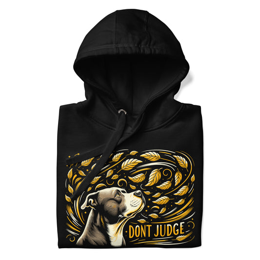"Golden Whirlwind" - Don't Judge Pitbull Hoodie - Pittie Choy