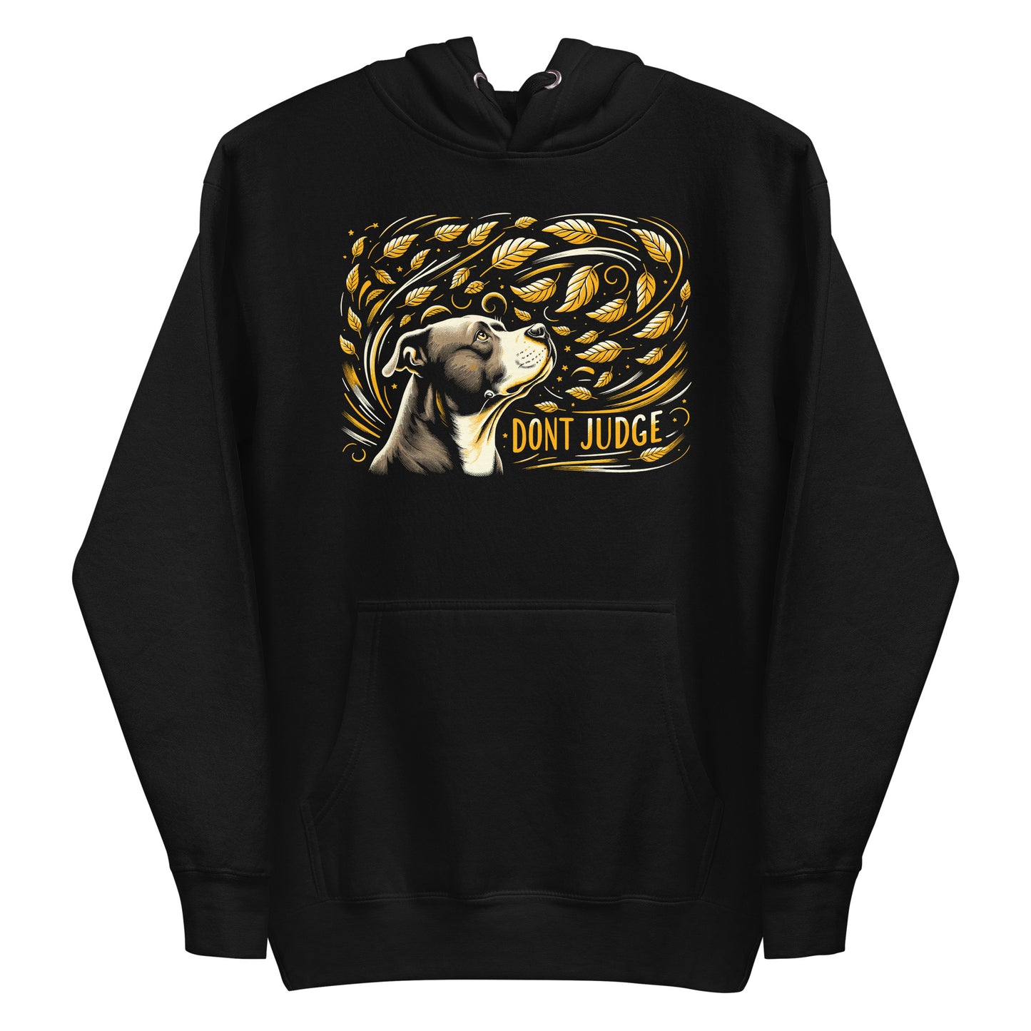 "Golden Whirlwind" - Don't Judge Pitbull Hoodie - Pittie Choy