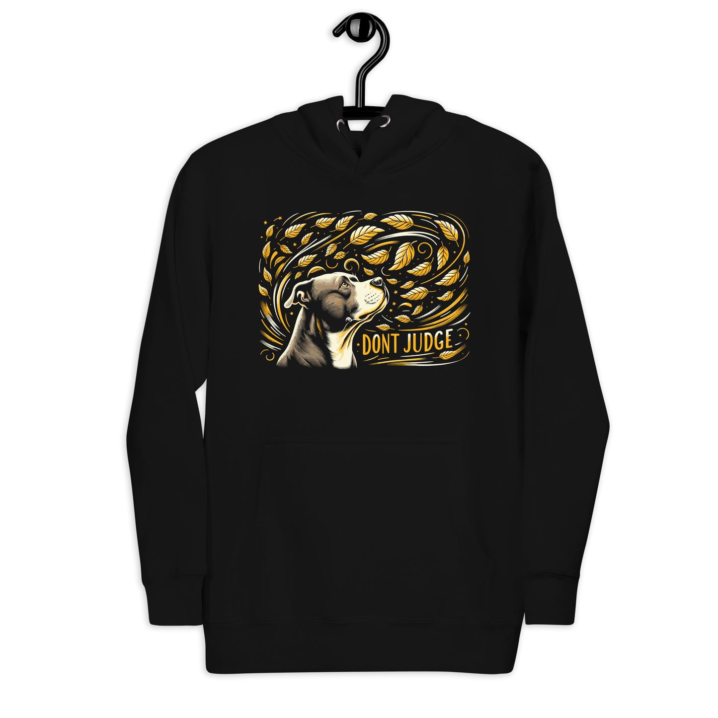"Golden Whirlwind" - Don't Judge Pitbull Hoodie - Pittie Choy