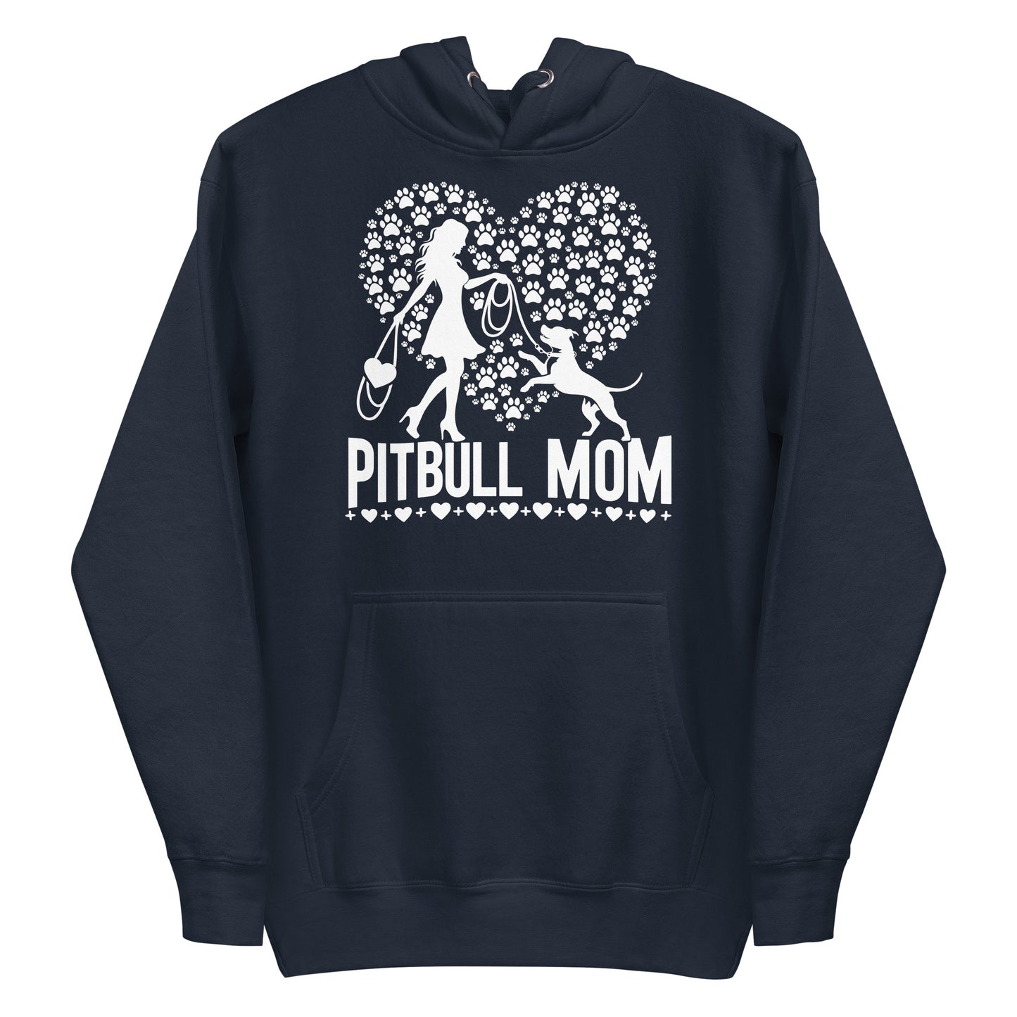 "Paws & Hearts" - Pitbull Mom Hoodie - Pittie Choy