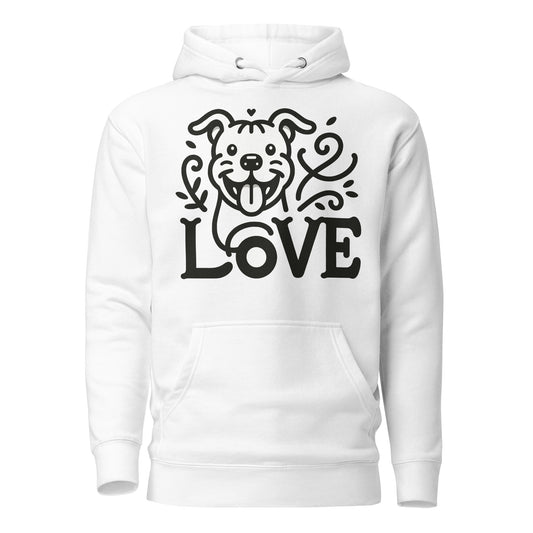 "Paws & Love" - Classic Pitbull Love Unisex Hoodie - Pittie Choy