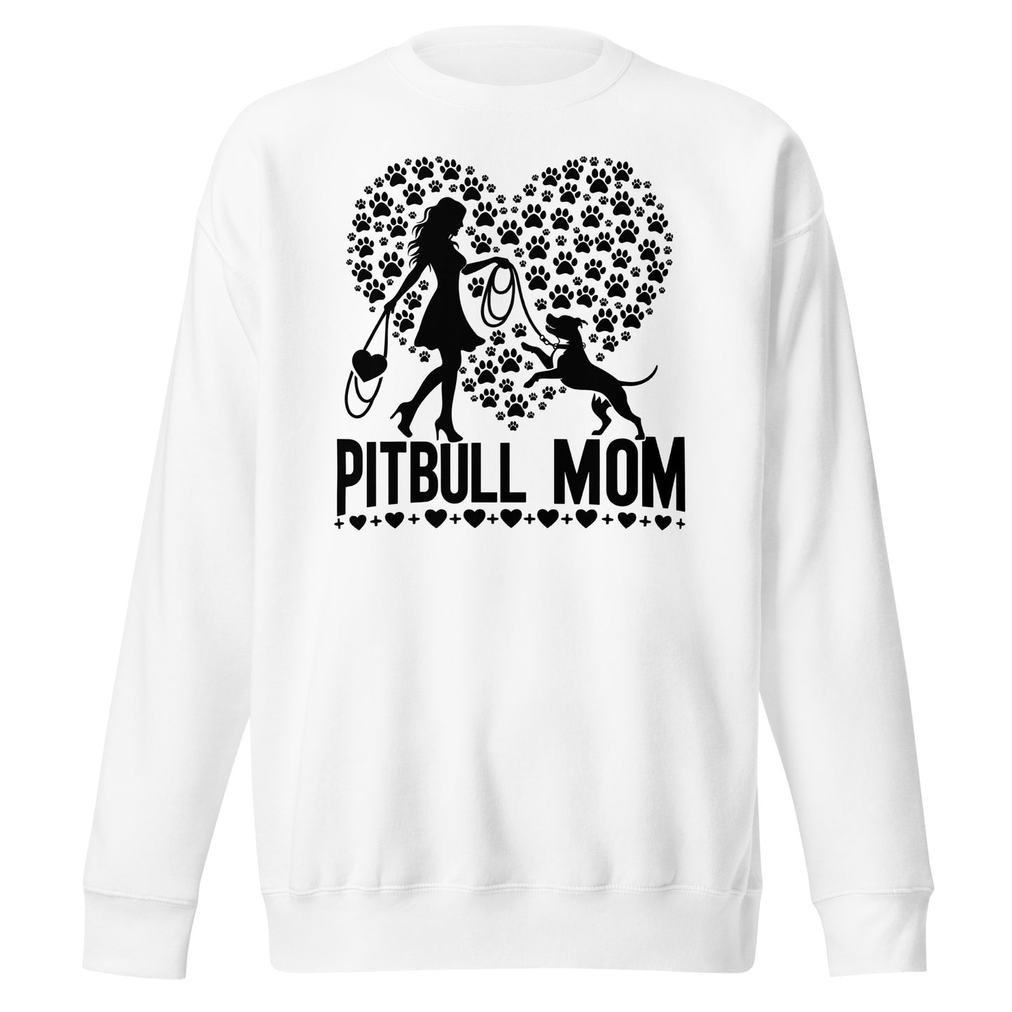 "Paws & Hearts" - Pitbull Mom Premium Sweatshirt - Pittie Choy