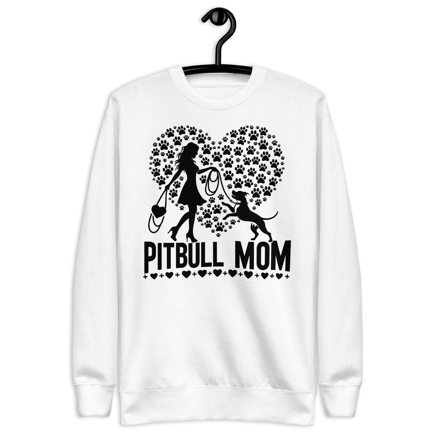 "Paws & Hearts" - Pitbull Mom Premium Sweatshirt - Pittie Choy