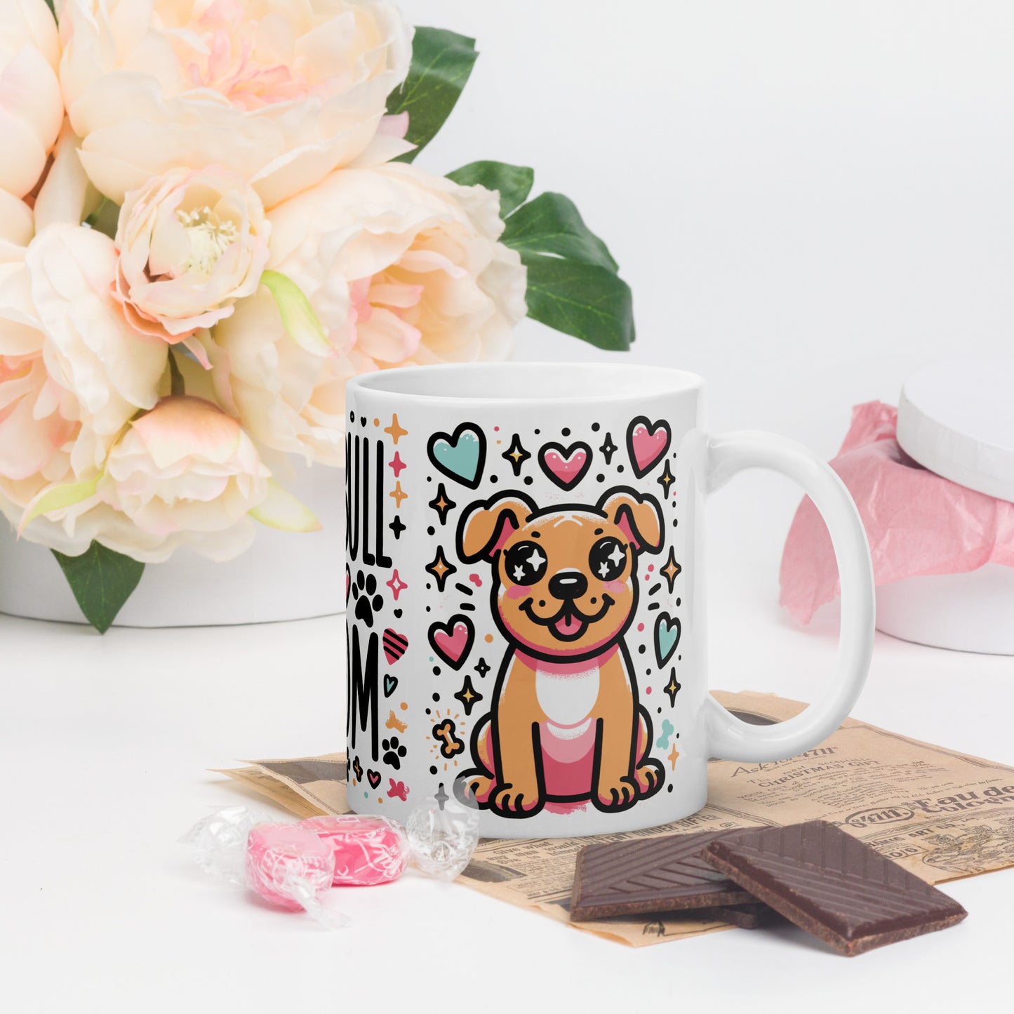Pitbull Mom Coffee Mug - A Toast to Pit Bull Love - Pittie Choy