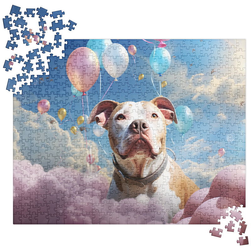 Pitbull Jigsaw Puzzle - "Up, Up and Away"