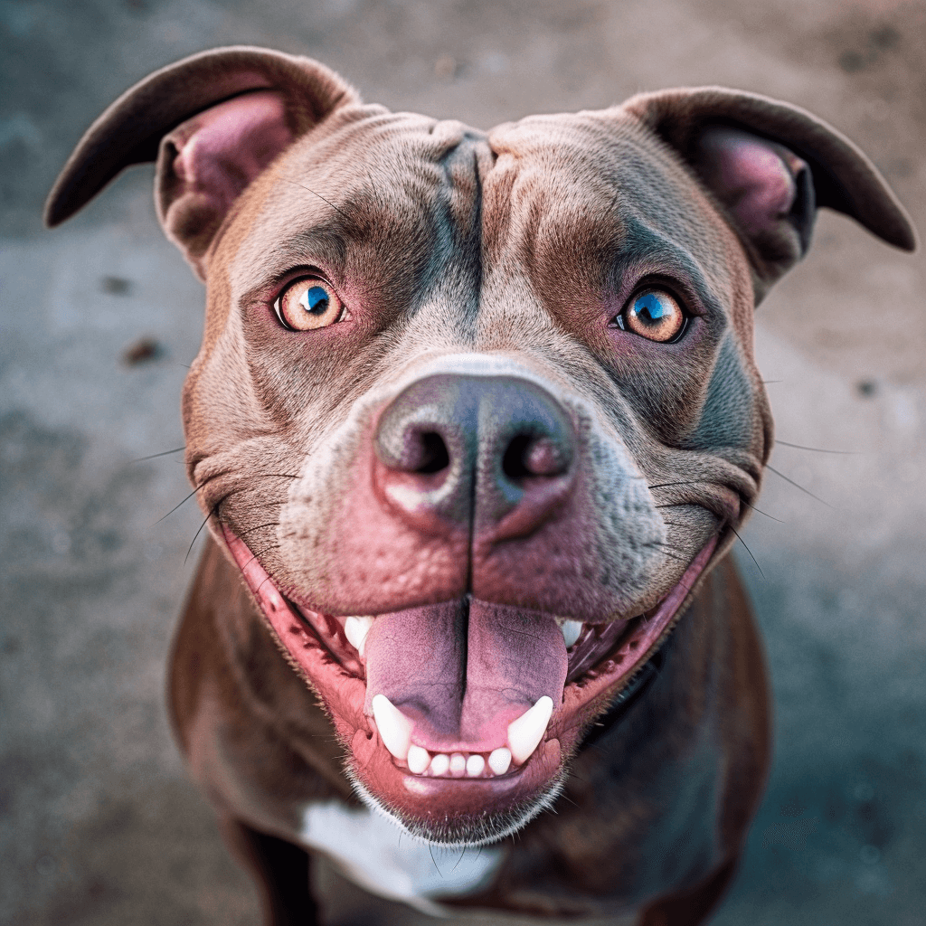 Smiling pitbull