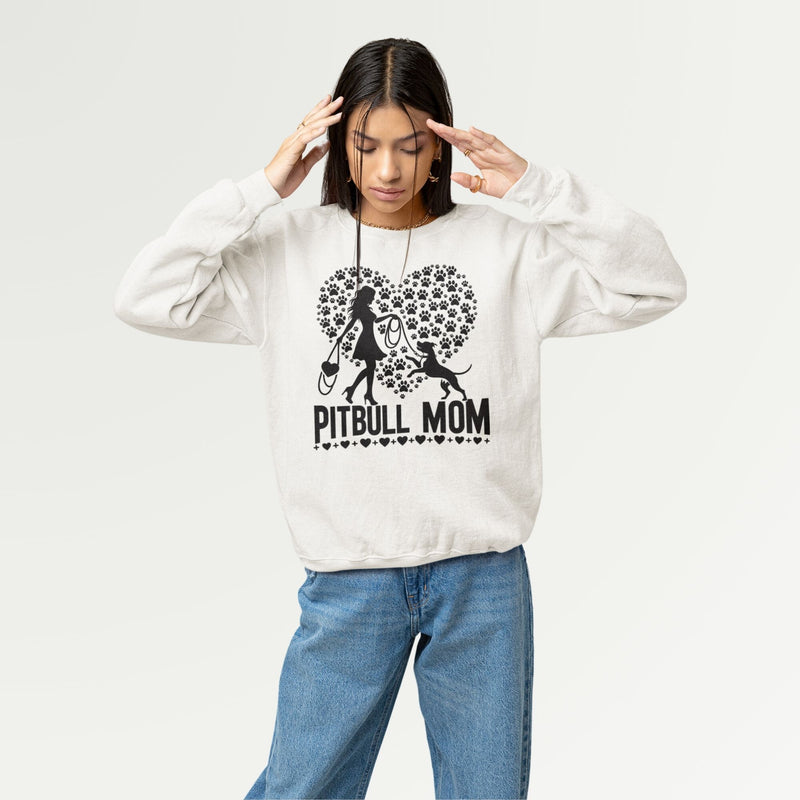 "Paws & Hearts" - Pitbull Mom Premium Sweatshirt
