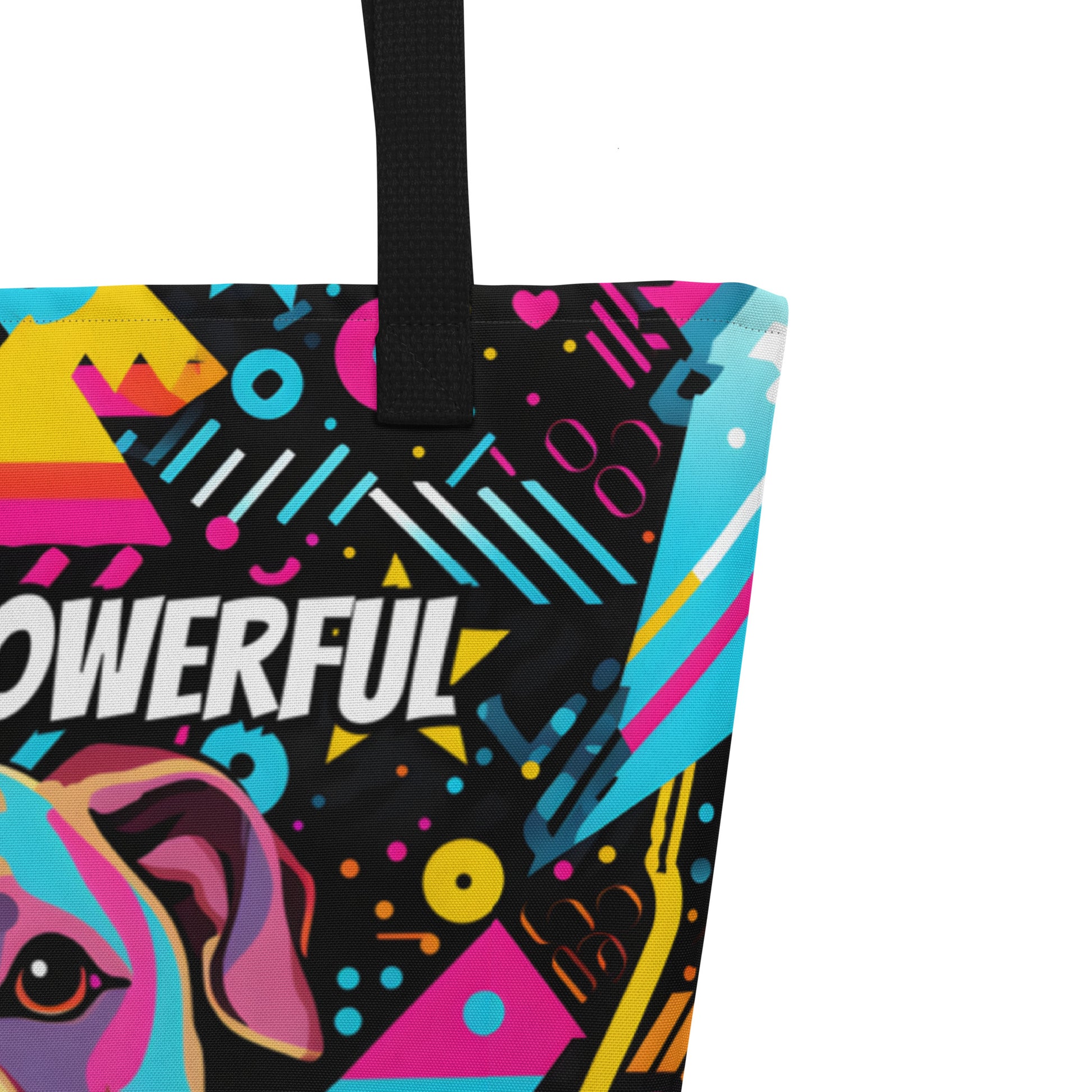 Pitbull Large Tote Bag - "Pawsitively Powerful" - Pittie Choy