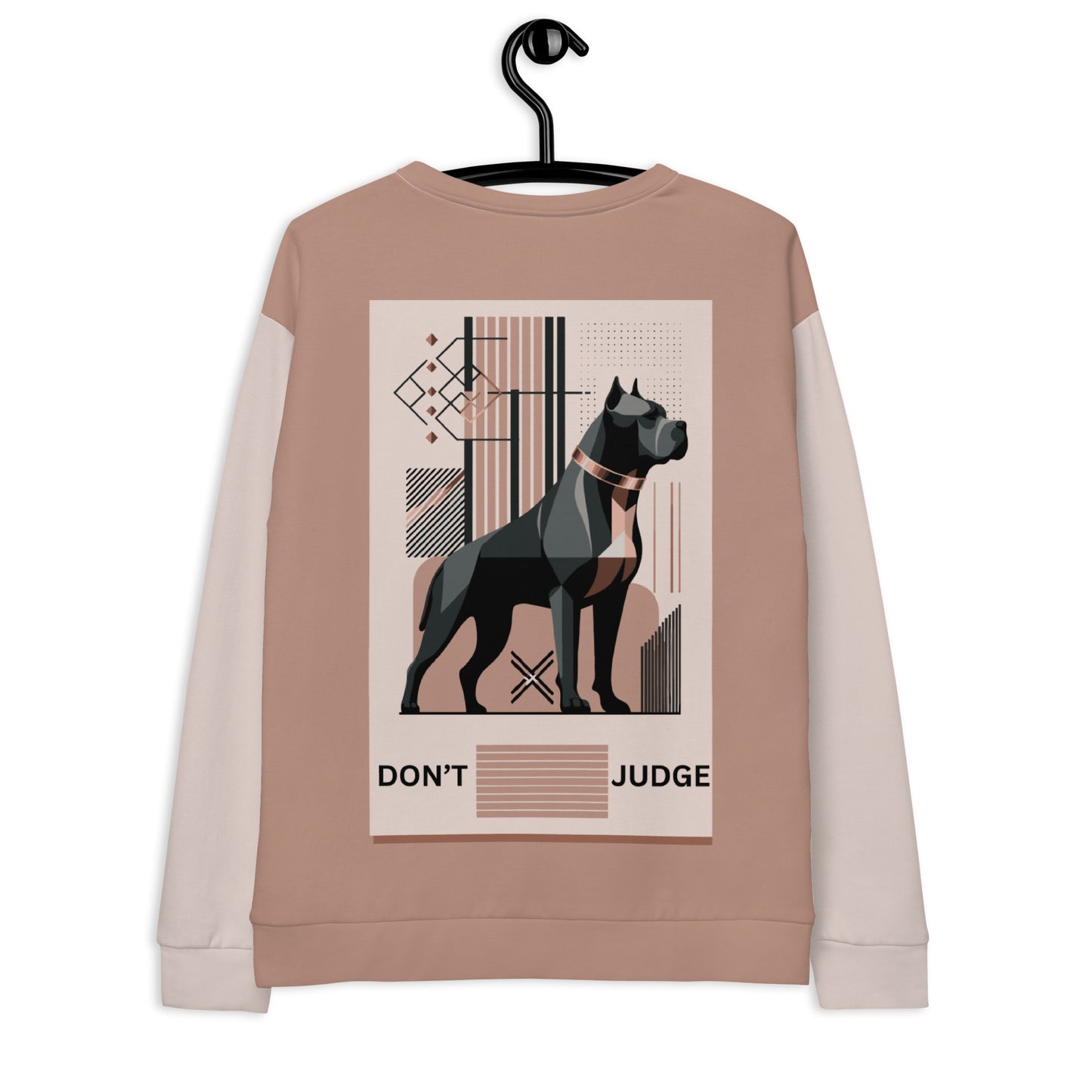 "Elegance Unleashed" - Women's "DON'T JUDGE" Pit Bull Sweatshirt - Pittie Choy
