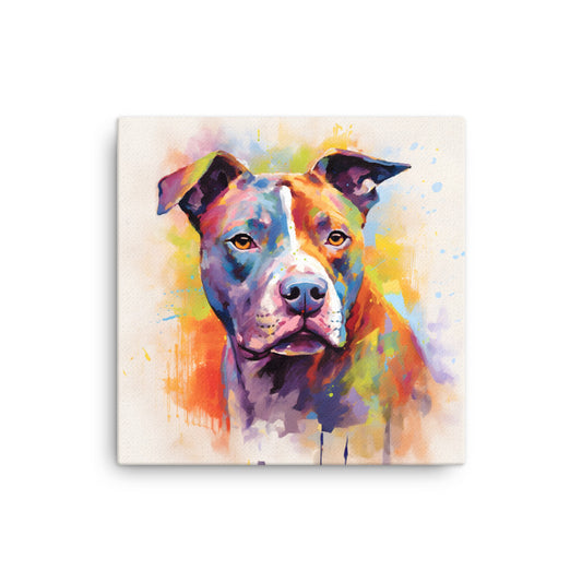 "Essence of Elegance" Pitbull Canvas Art Print - Pittie Choy