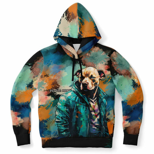 "Urban Canine" - All-Over Print Men's Hoodie - Pittie Choy