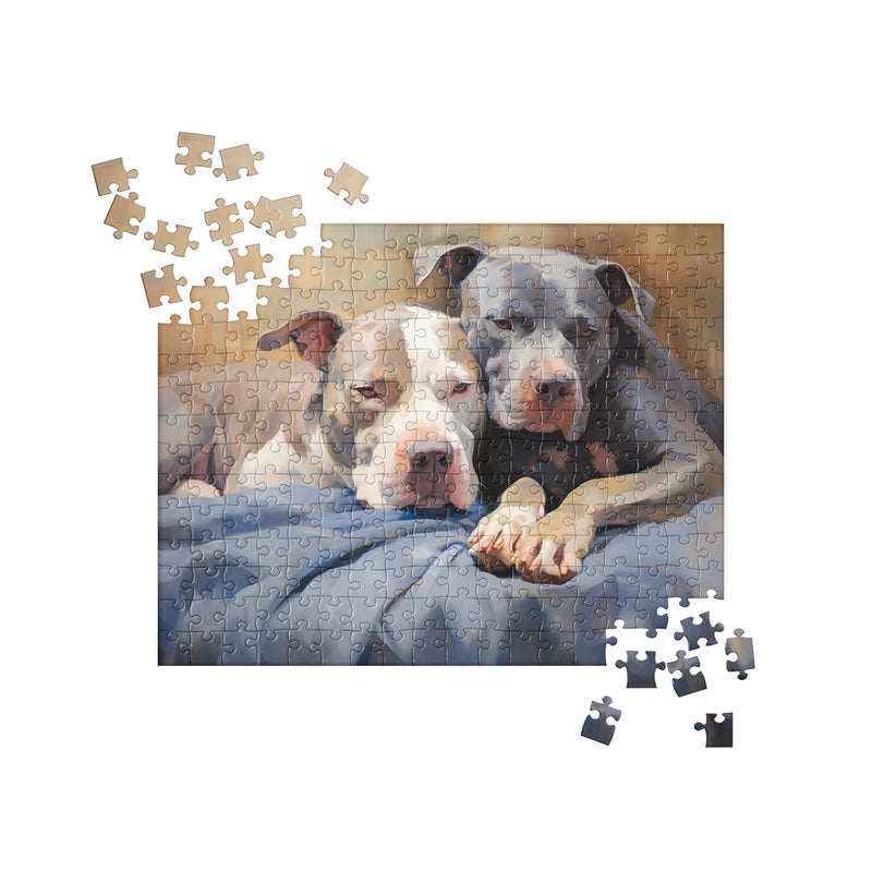 "Cuddle Buddies" Pitbull Jigsaw Puzzle