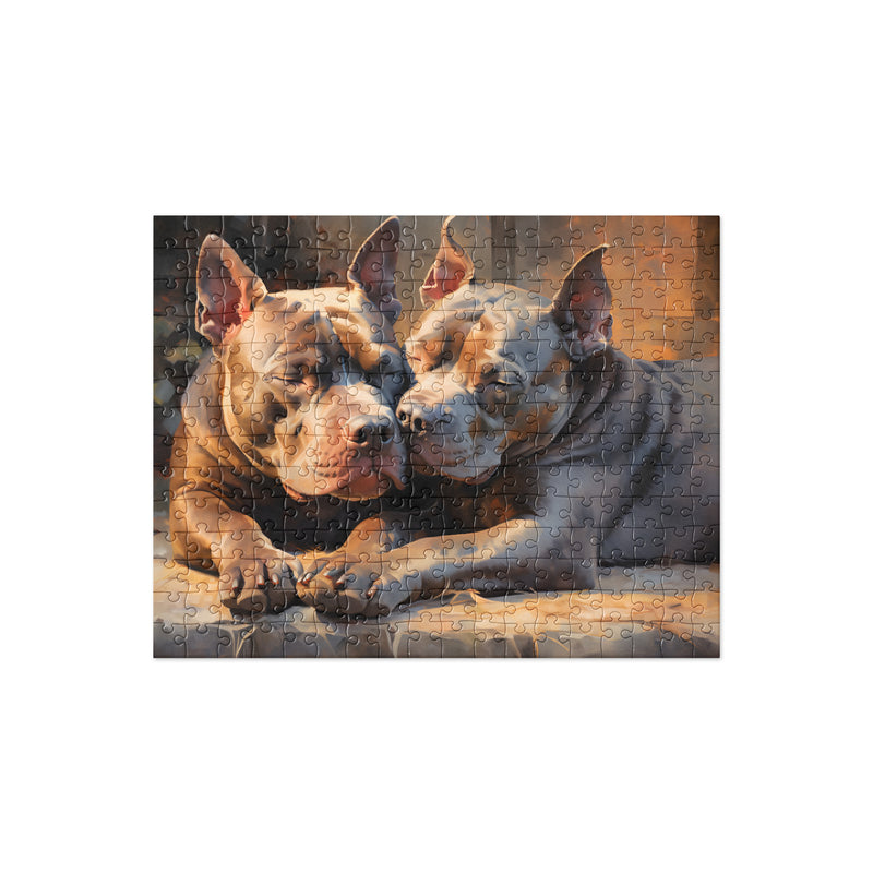"Snuggle Time" Pitbull Jigsaw Puzzle