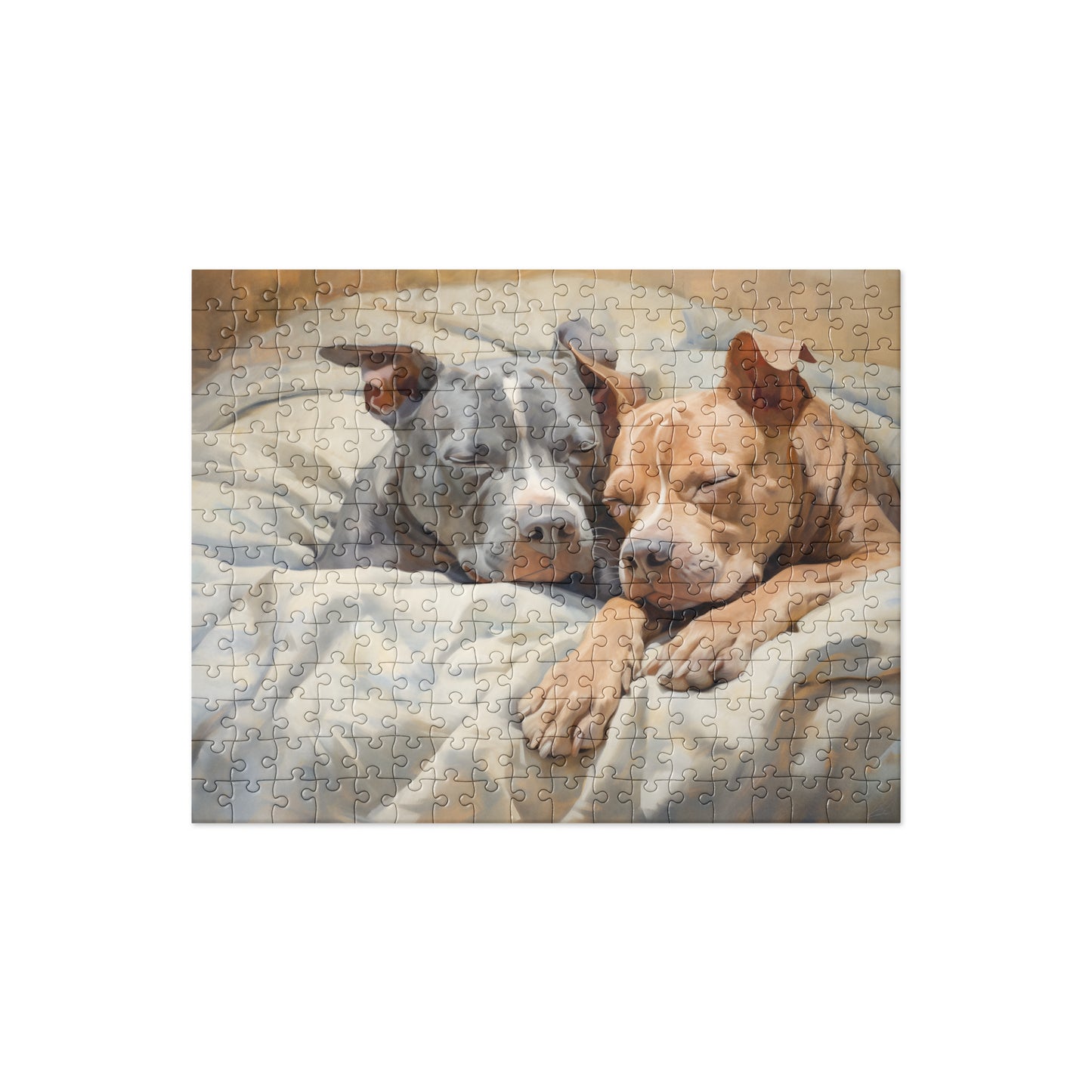 Peaceful Pitbulls Puzzle - Relaxing Jigsaw for Dog Lovers - Pittie Choy