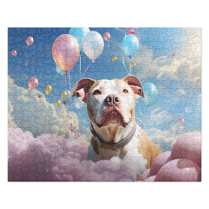 Pitbull Jigsaw Puzzle - "Up, Up and Away"