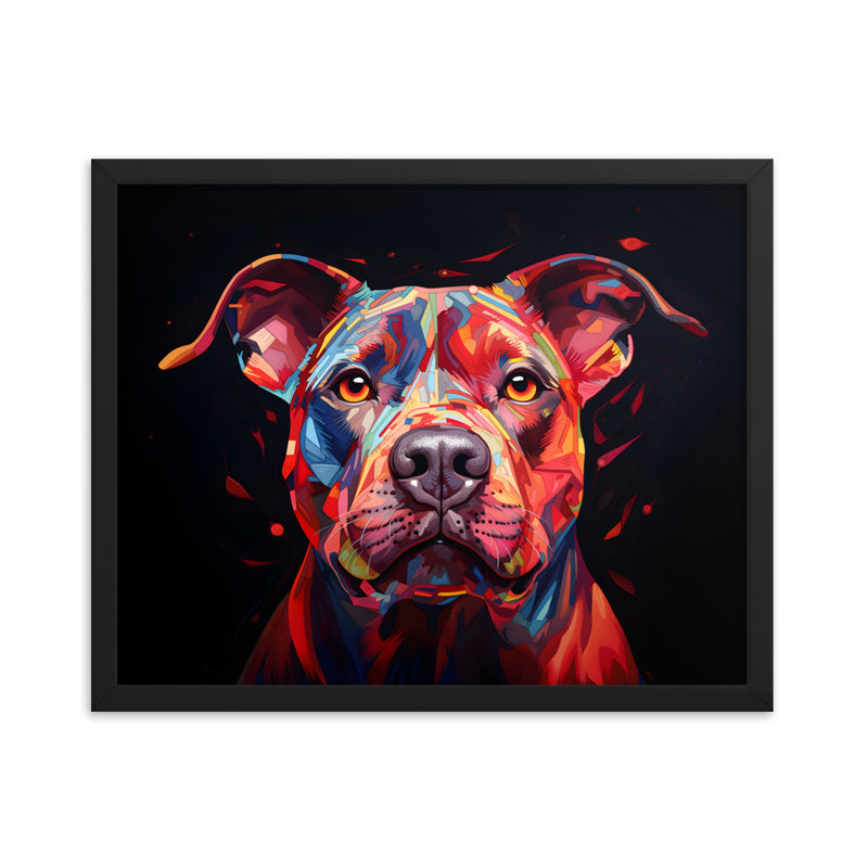 "Essence of Expression" - Framed Pitbull Art Poster