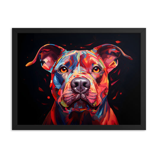 "Essence of Expression" - Framed Pitbull Art Poster - Pittie Choy