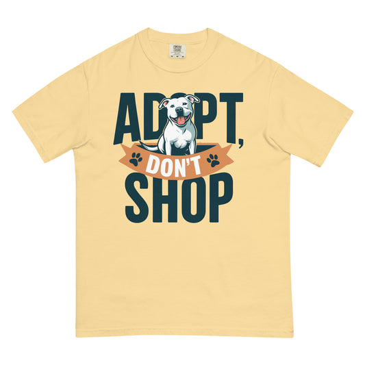 "Adopt, Don't Shop" Unisex Relaxed Fit Pitbull T-Shirt - Pittie Choy