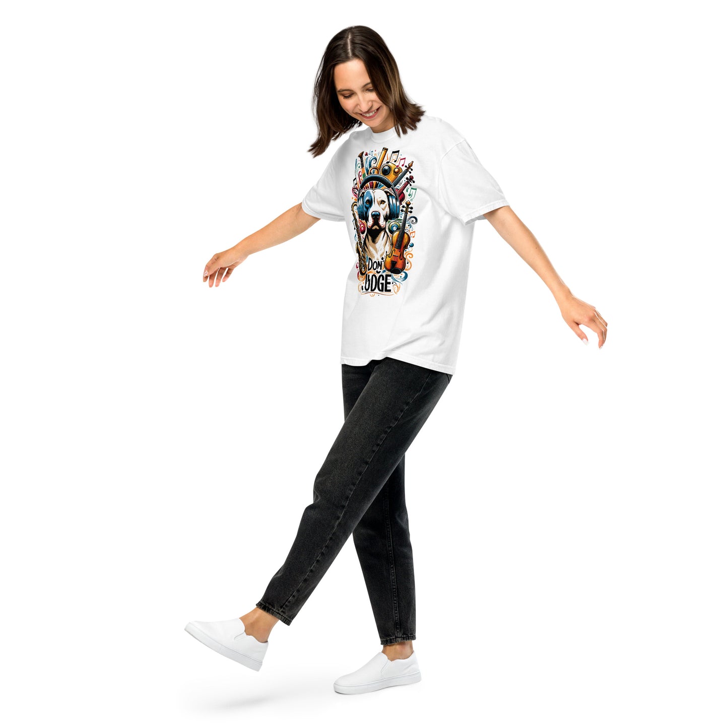 Don't Judge Musical Pitbull Unisex T-Shirt - Pittie Choy