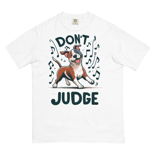 Don't Judge Playful Melody Pitbull Unisex T-Shirt - Pittie Choy