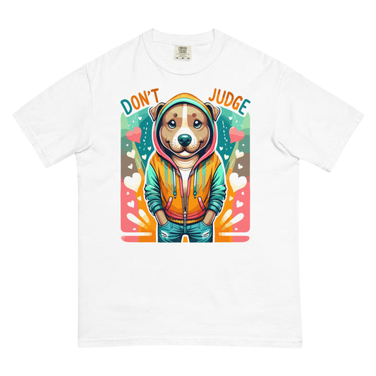 "Don't Judge" Pitbull Mom Relaxed Fit Women's T-Shirt - Pittie Choy