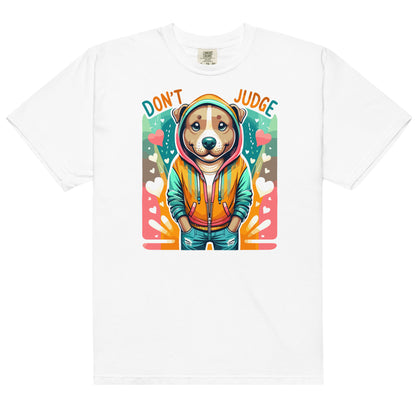 "Don't Judge" Pitbull Mom Relaxed Fit Women's T-Shirt - Pittie Choy
