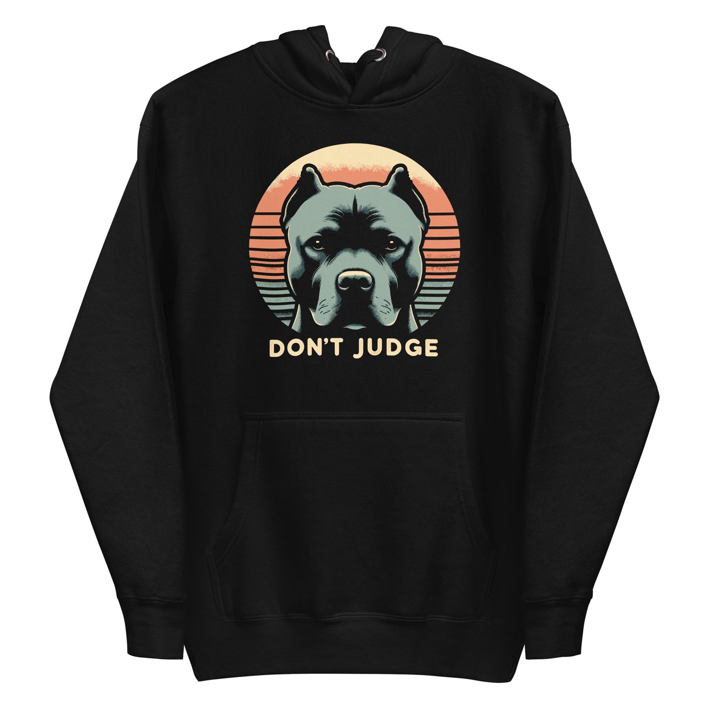 Sunset Vigil 'Don't Judge' Unisex Pitbull Hoodie - Pittie Choy