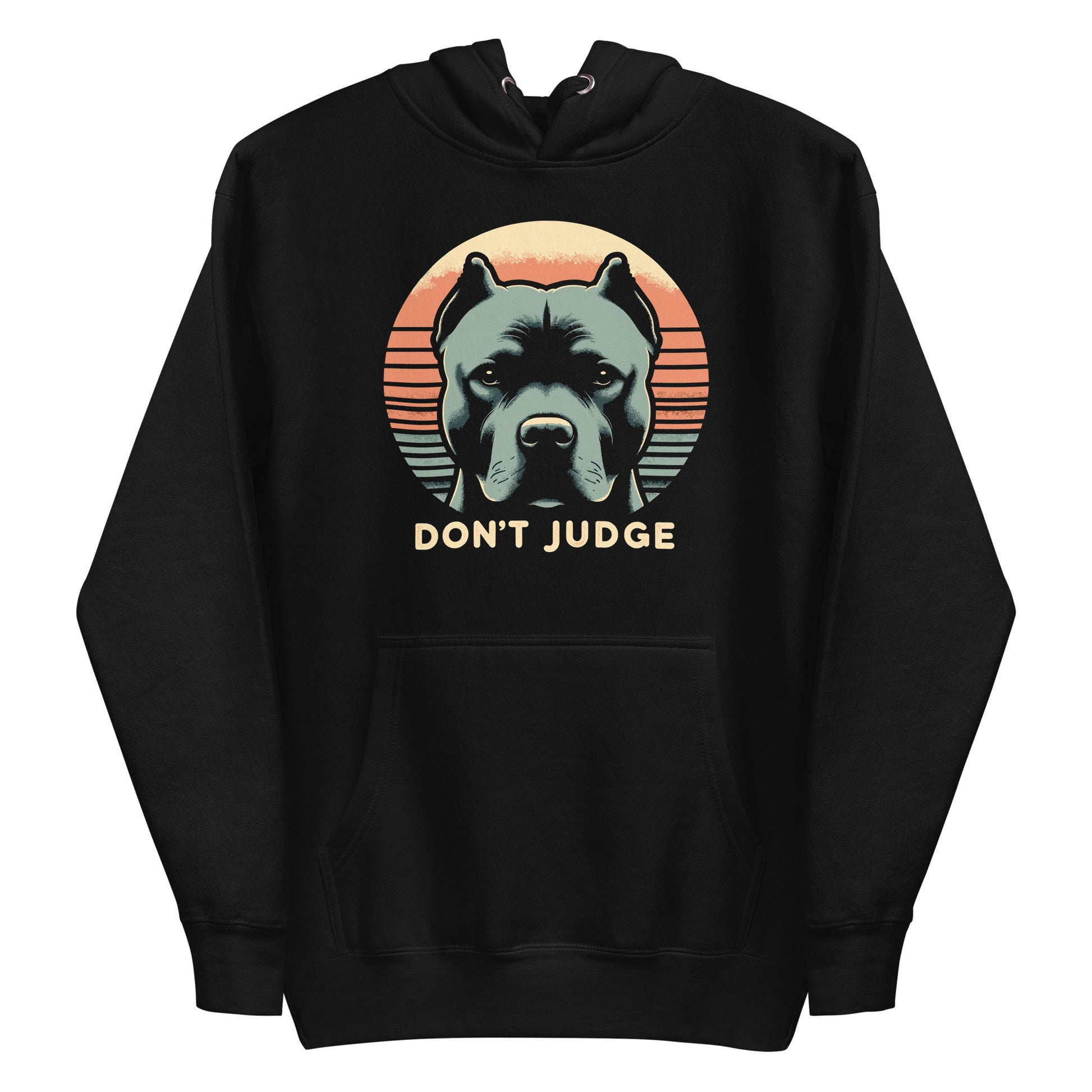 Sunset Vigil 'Don't Judge' Unisex Pitbull Hoodie - Pittie Choy