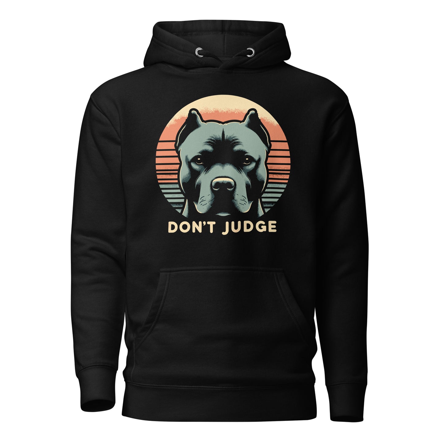 Sunset Vigil 'Don't Judge' Unisex Pitbull Hoodie - Pittie Choy