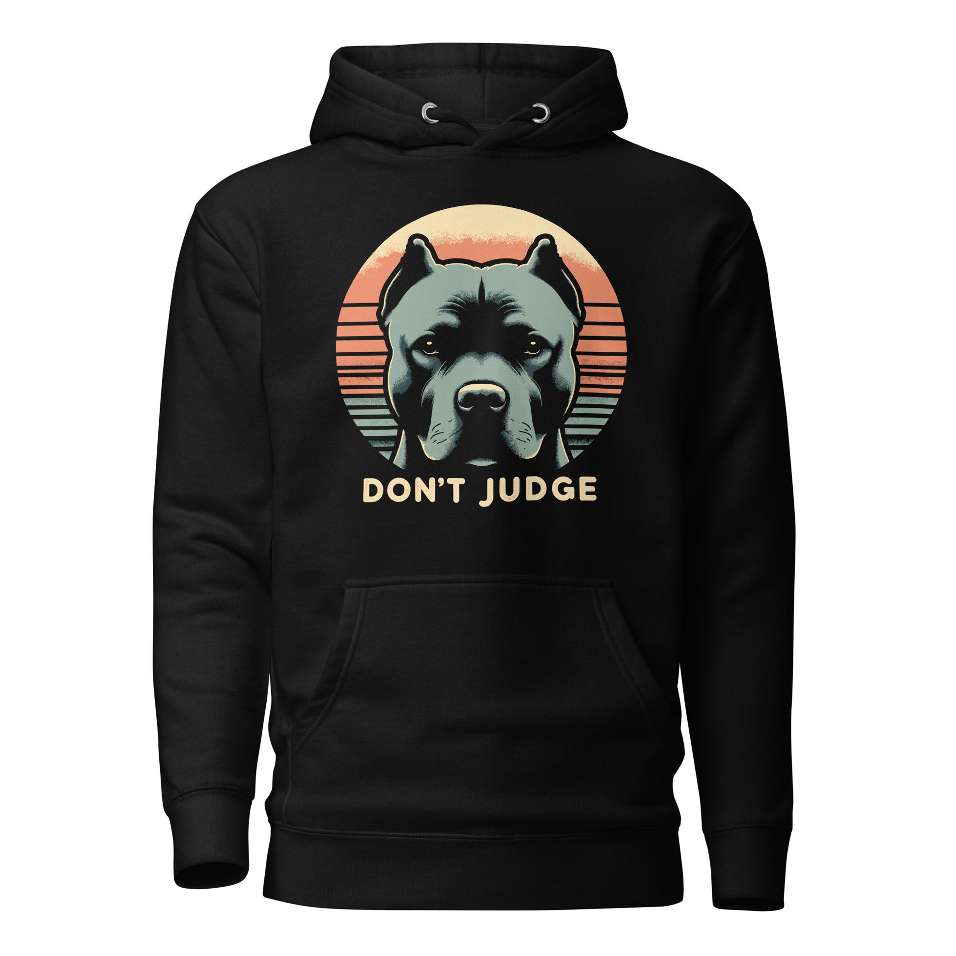 Sunset Vigil 'Don't Judge' Unisex Pitbull Hoodie - Pittie Choy
