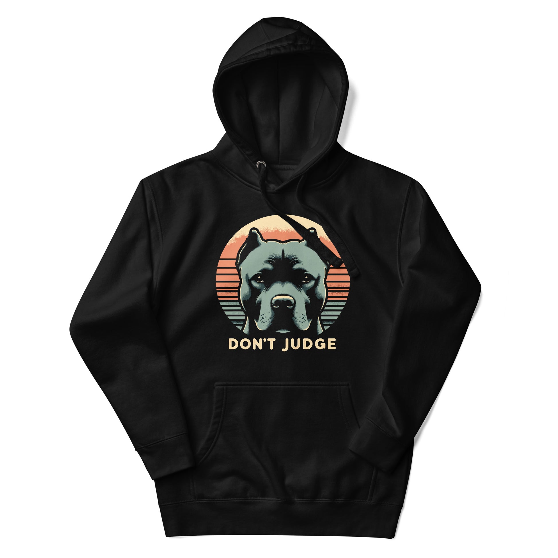 Sunset Vigil 'Don't Judge' Unisex Pitbull Hoodie - Pittie Choy