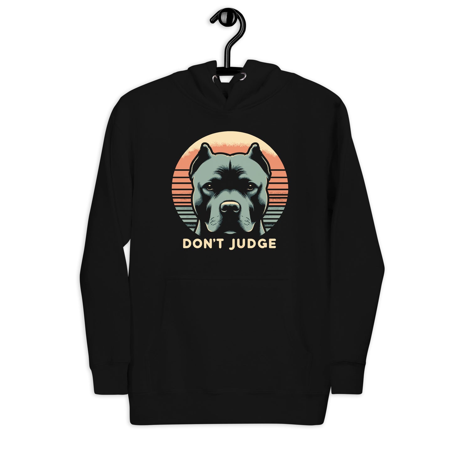 Sunset Vigil 'Don't Judge' Unisex Pitbull Hoodie - Pittie Choy