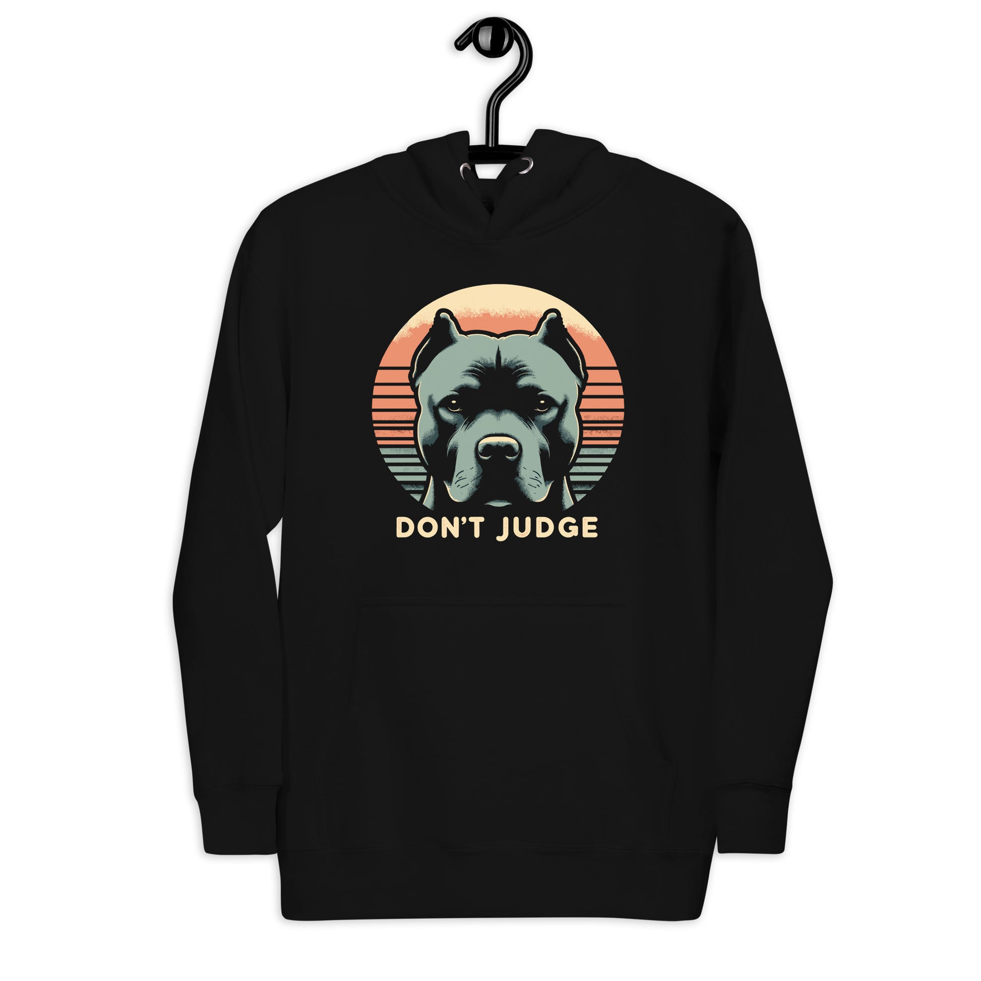 Sunset Vigil 'Don't Judge' Unisex Pitbull Hoodie - Pittie Choy