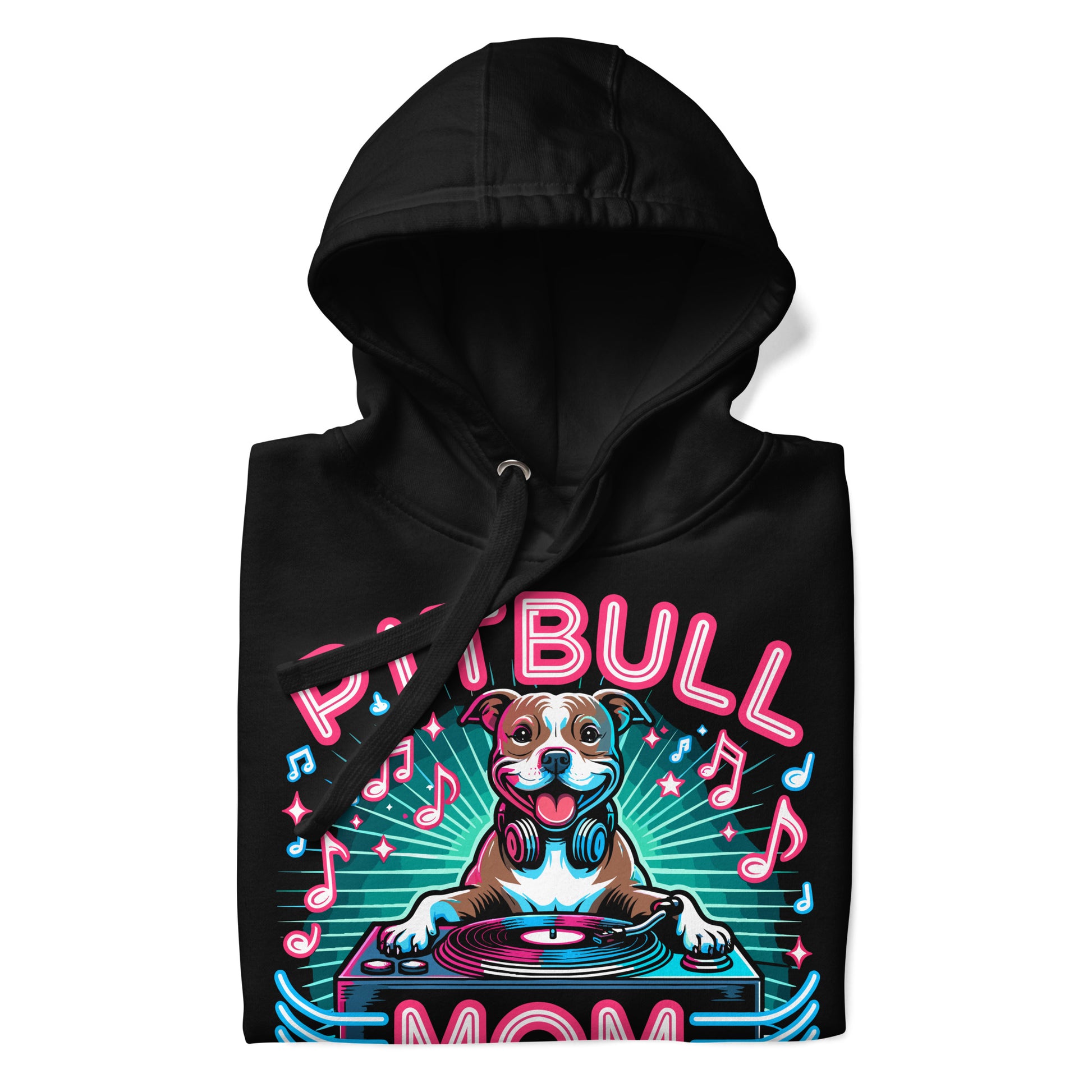 "Groove Paws" - Neon Pitbull Mom Hoodie - Pittie Choy