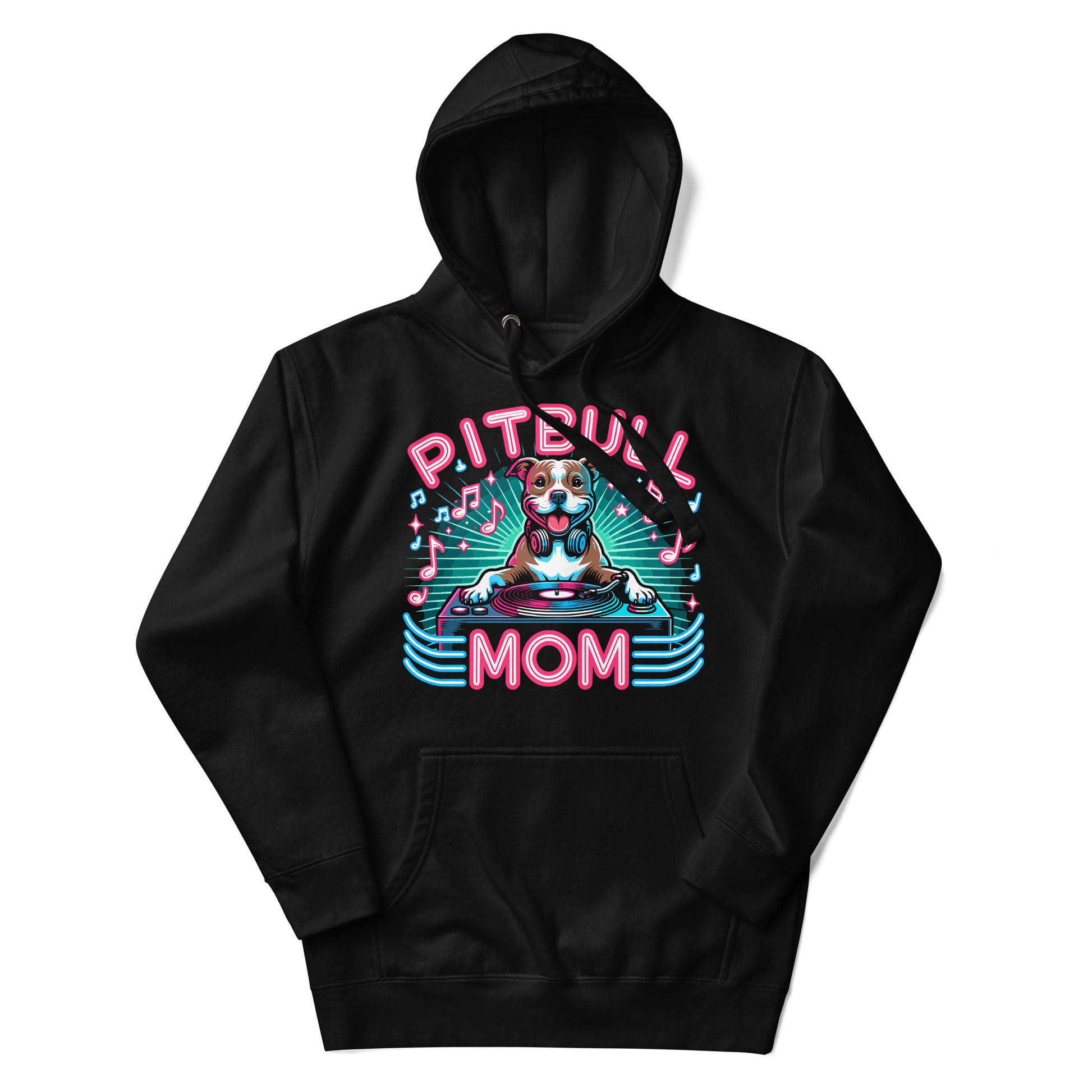 "Groove Paws" - Neon Pitbull Mom Hoodie - Pittie Choy